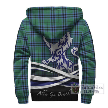 Keith Ancient Tartan Sherpa Hoodie with Alba Gu Brath Regal Lion Emblem