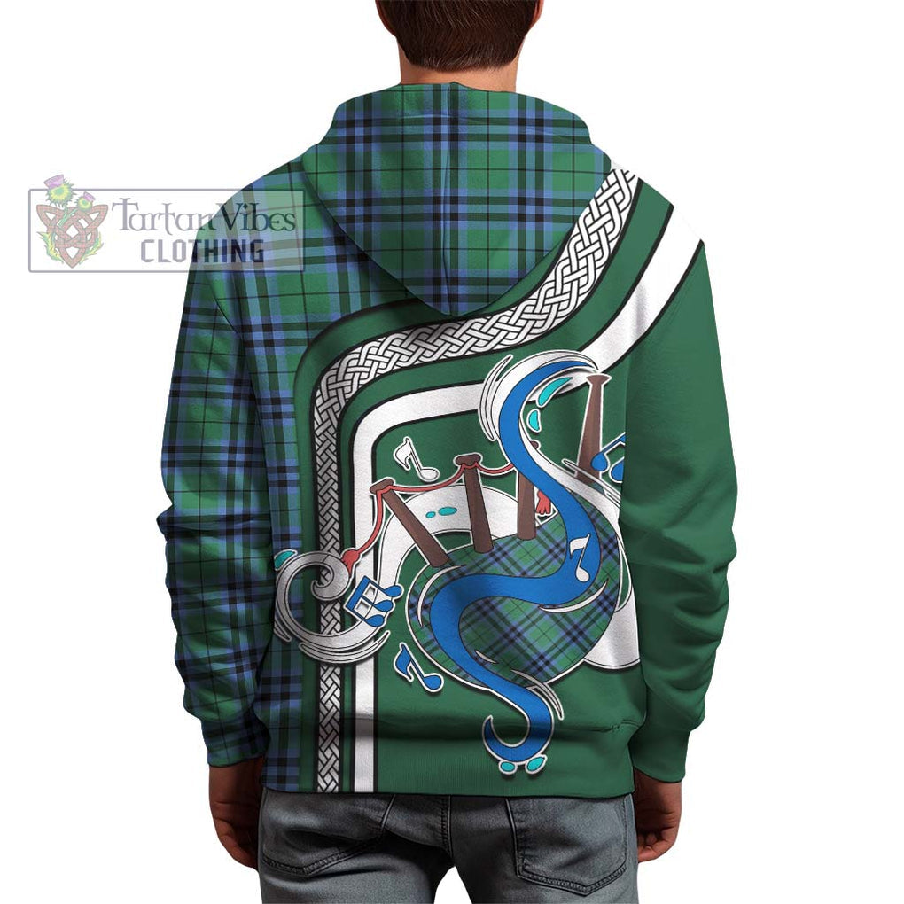 Keith Ancient Tartan Hoodie with Epic Bagpipe Style - Tartanvibesclothing Shop