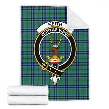 Keith Ancient Tartan Blanket with Family Crest