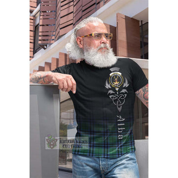 Keith Ancient Tartan Cotton T-shirt Featuring Alba Gu Brath Family Crest Celtic Inspired