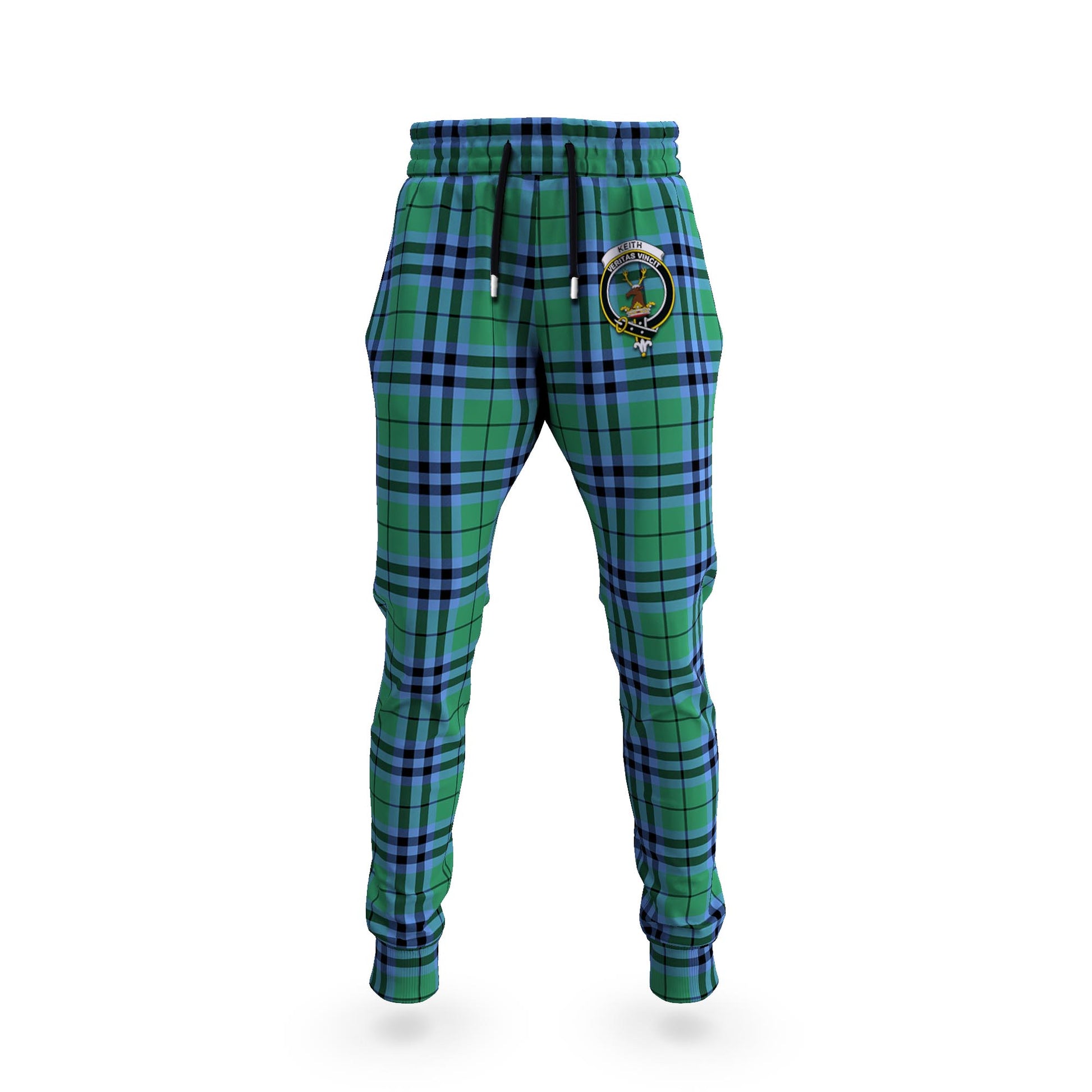 Keith Ancient Tartan Joggers Pants with Family Crest 5XL - Tartan Vibes Clothing