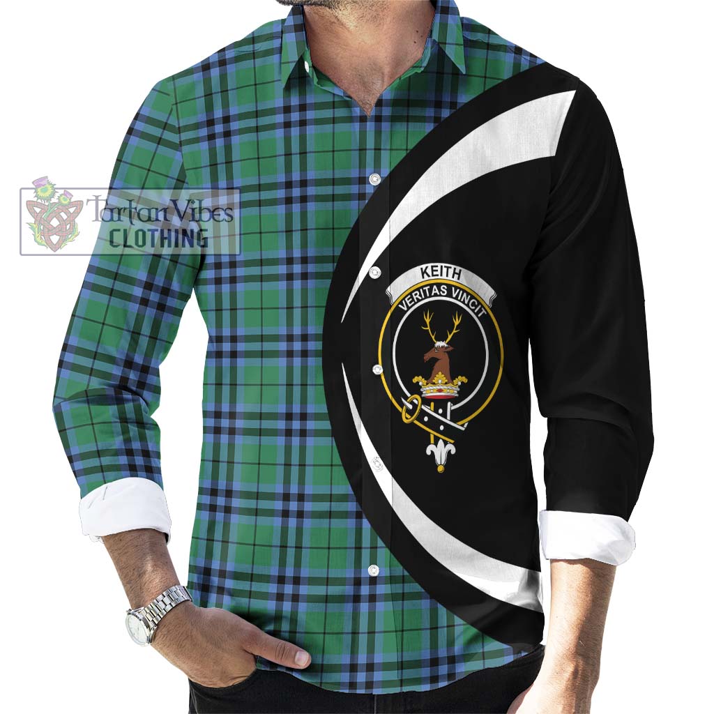 Tartan Vibes Clothing Keith Ancient Tartan Long Sleeve Button Up with Family Crest Circle Style