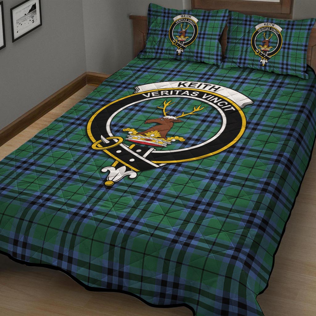 Keith Ancient Tartan Quilt Bed Set with Family Crest - Tartan Vibes Clothing