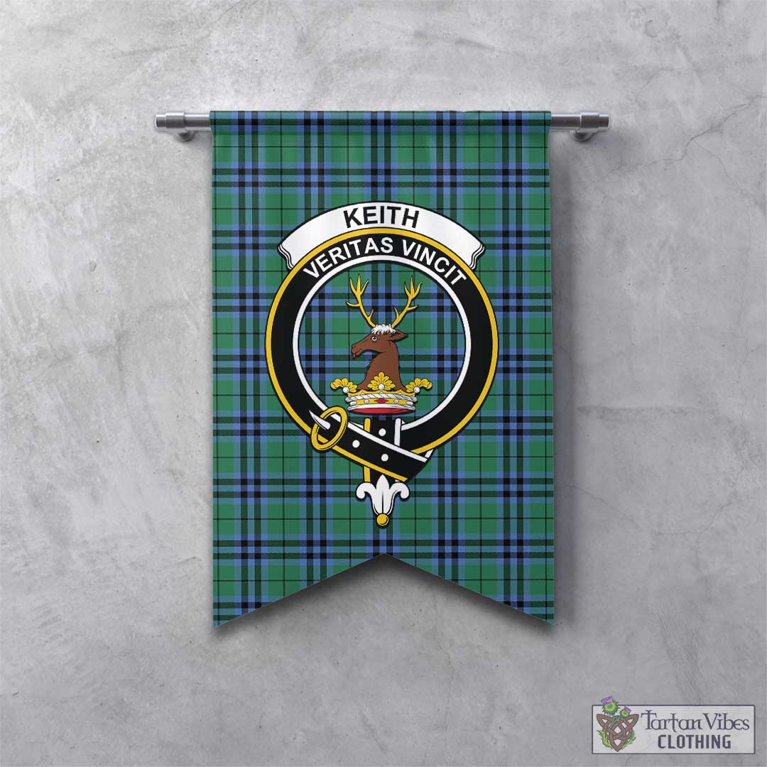 Tartan Vibes Clothing Keith Ancient Tartan Gonfalon, Tartan Banner with Family Crest