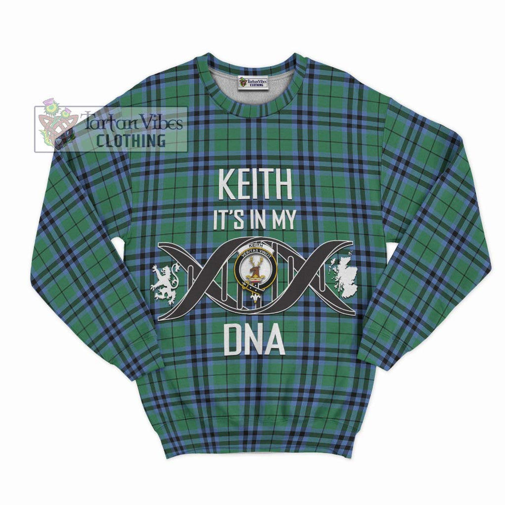 Keith Ancient Tartan Sweatshirt with Family Crest DNA In Me Style - Tartanvibesclothing Shop