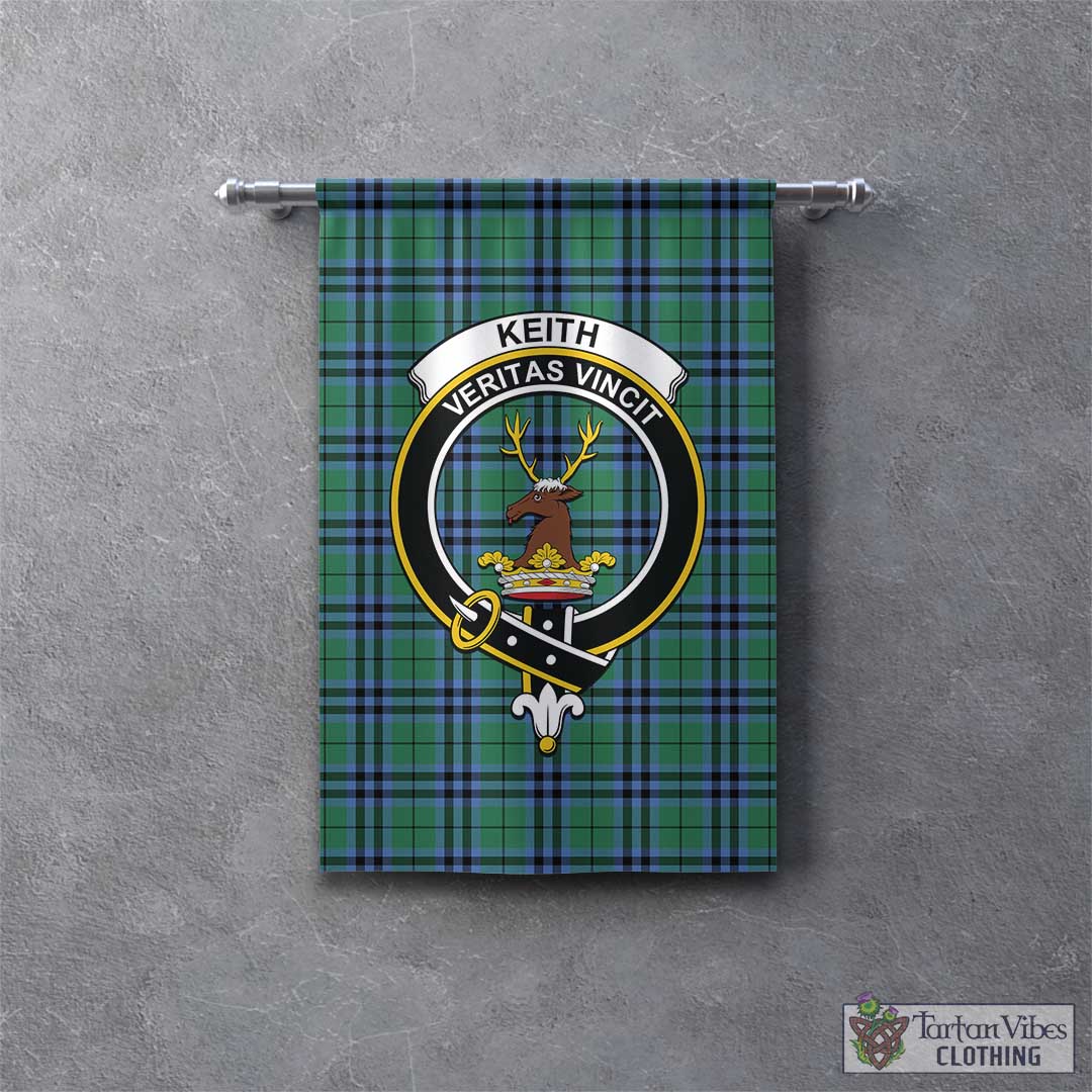 Tartan Vibes Clothing Keith Ancient Tartan Gonfalon, Tartan Banner with Family Crest