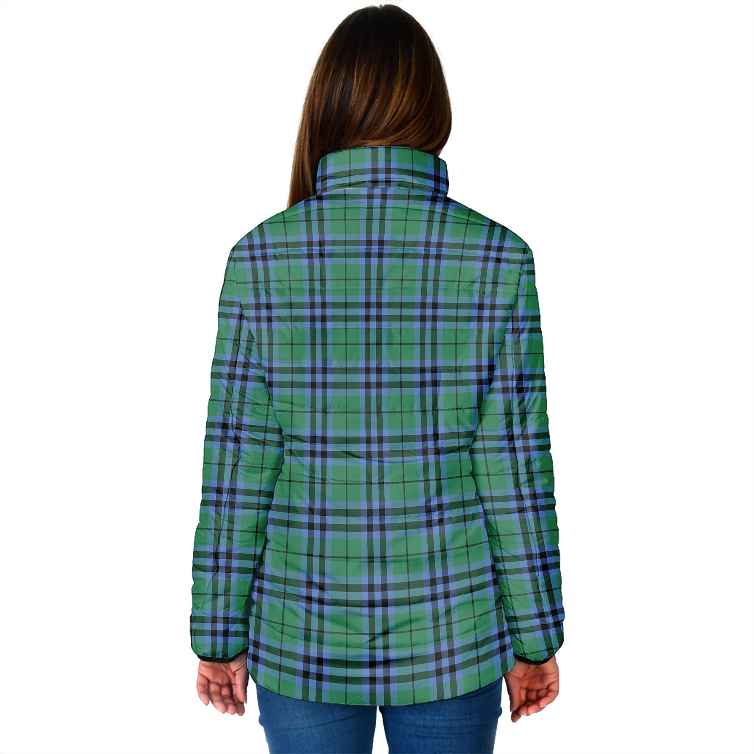 Keith Ancient Tartan Padded Jacket with Family Crest - Tartan Vibes Clothing