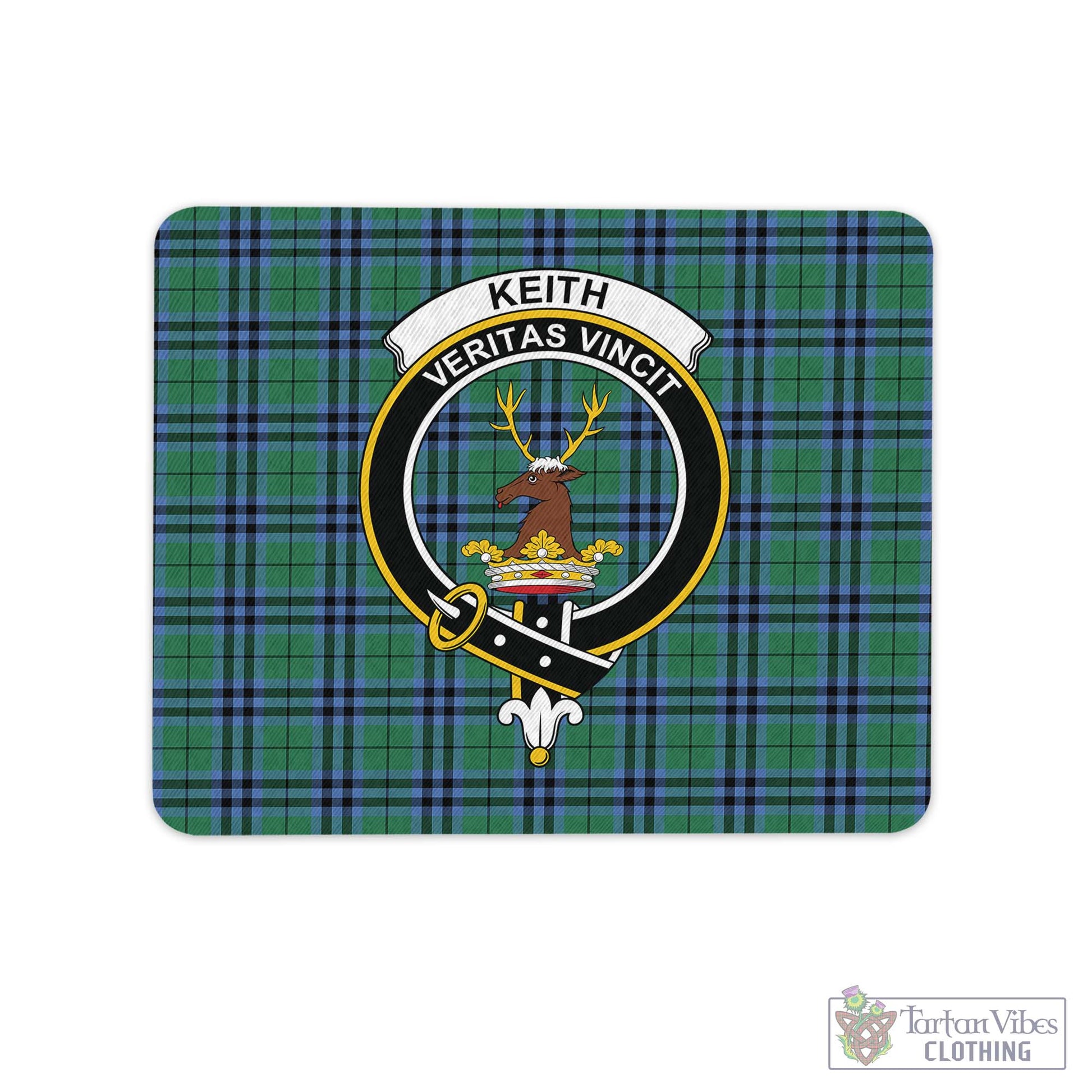 Tartan Vibes Clothing Keith Ancient Tartan Mouse Pad with Family Crest