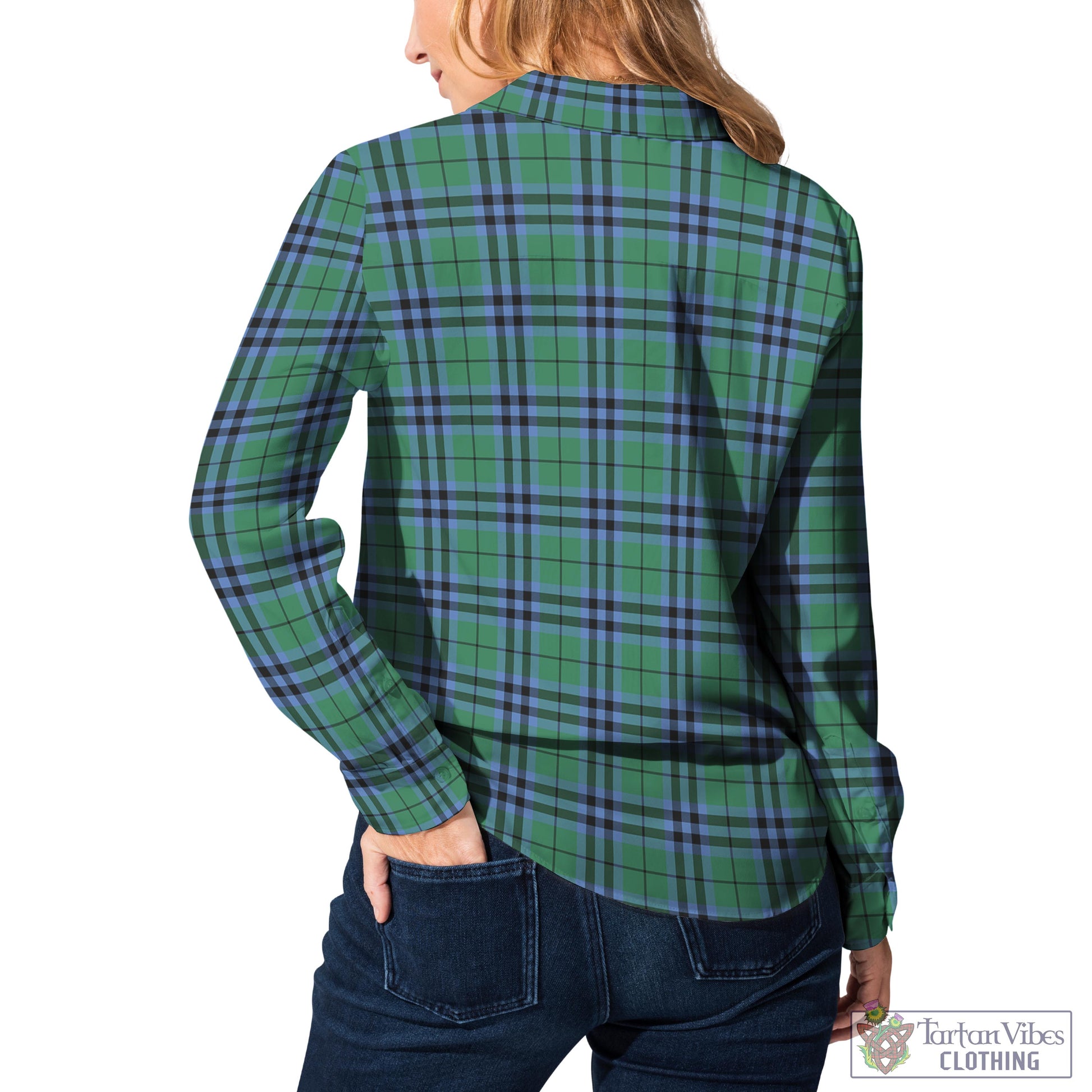 Tartan Vibes Clothing Keith Ancient Tartan Womens Casual Shirt with Family Crest