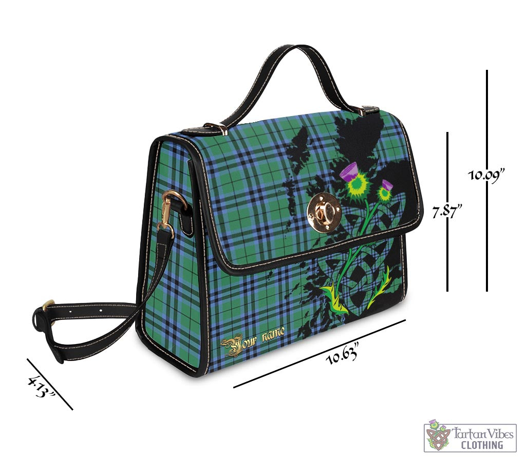 Tartan Vibes Clothing Keith Ancient Tartan Waterproof Canvas Bag with Scotland Map and Thistle Celtic Accents