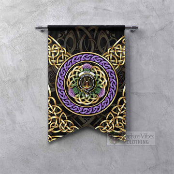 Keith Clan Crest Gonfalon Celtic Scottish Thistle Fishtail - Tartan Vibes Clothing