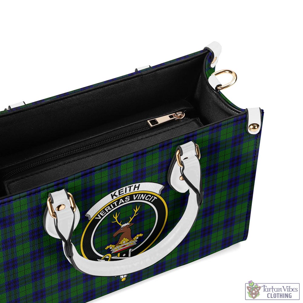 Tartan Vibes Clothing Keith Modern Tartan Luxury Leather Handbags with Family Crest