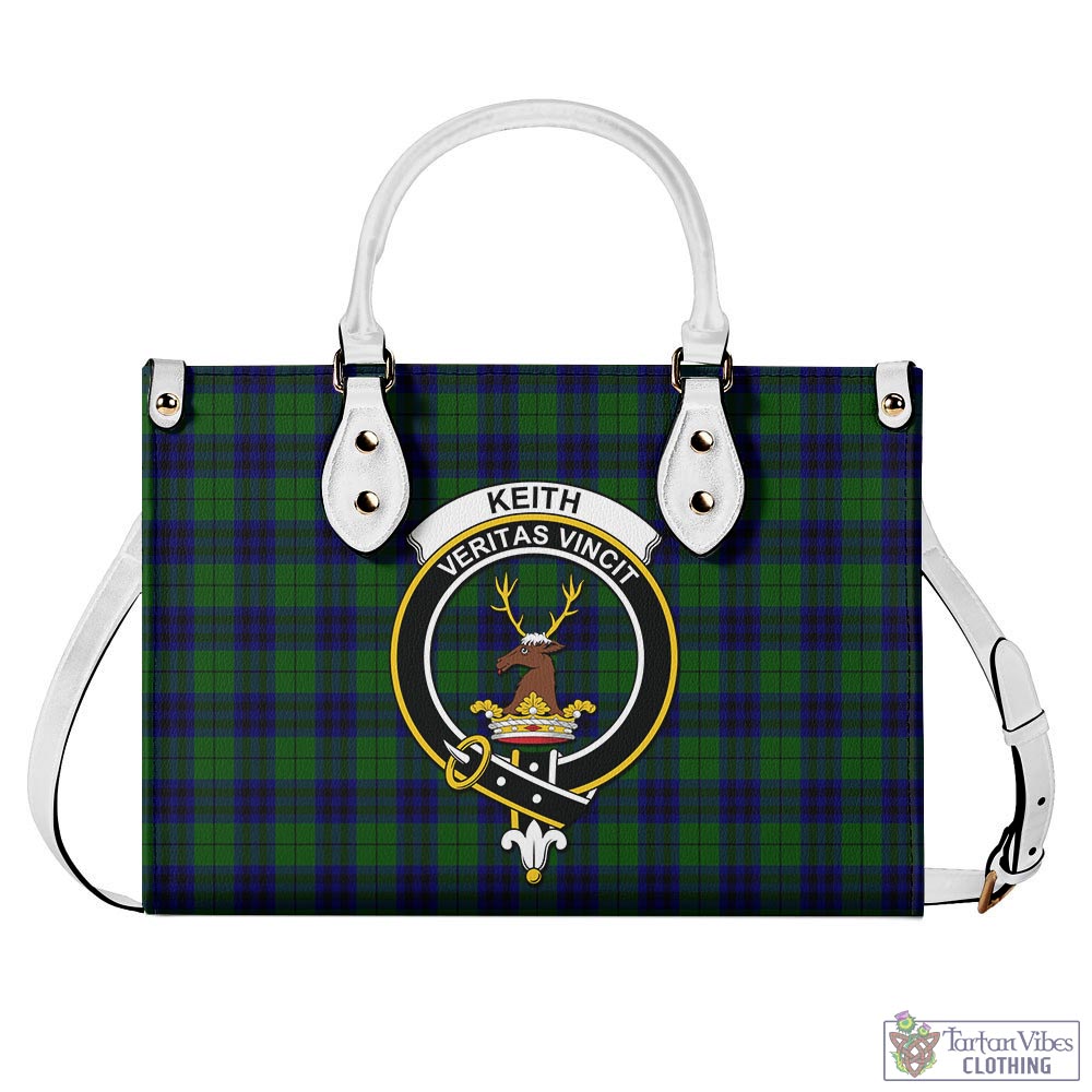 Tartan Vibes Clothing Keith Modern Tartan Luxury Leather Handbags with Family Crest