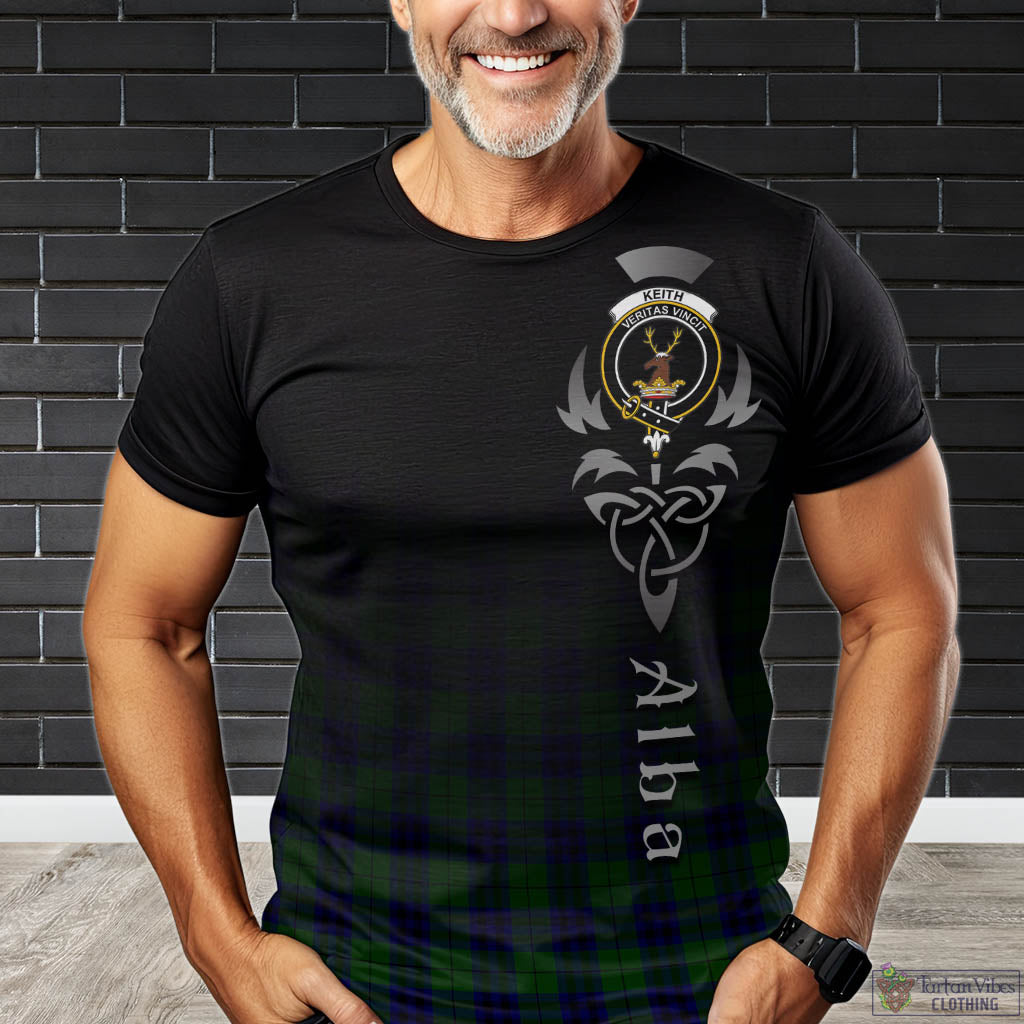 Tartan Vibes Clothing Keith Modern Tartan T-Shirt Featuring Alba Gu Brath Family Crest Celtic Inspired