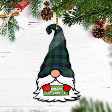 Keith Modern Gnome Christmas Ornament with His Tartan Christmas Hat