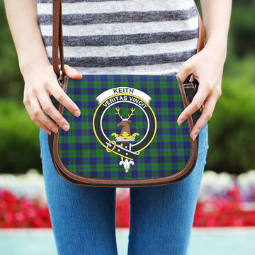 Keith Modern Tartan Saddle Bag with Family Crest