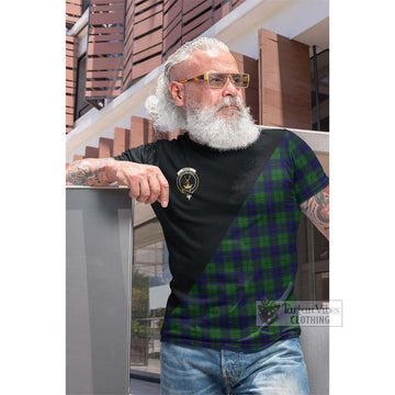 Keith Modern Tartan Cotton T-shirt with Family Crest and Military Logo Style