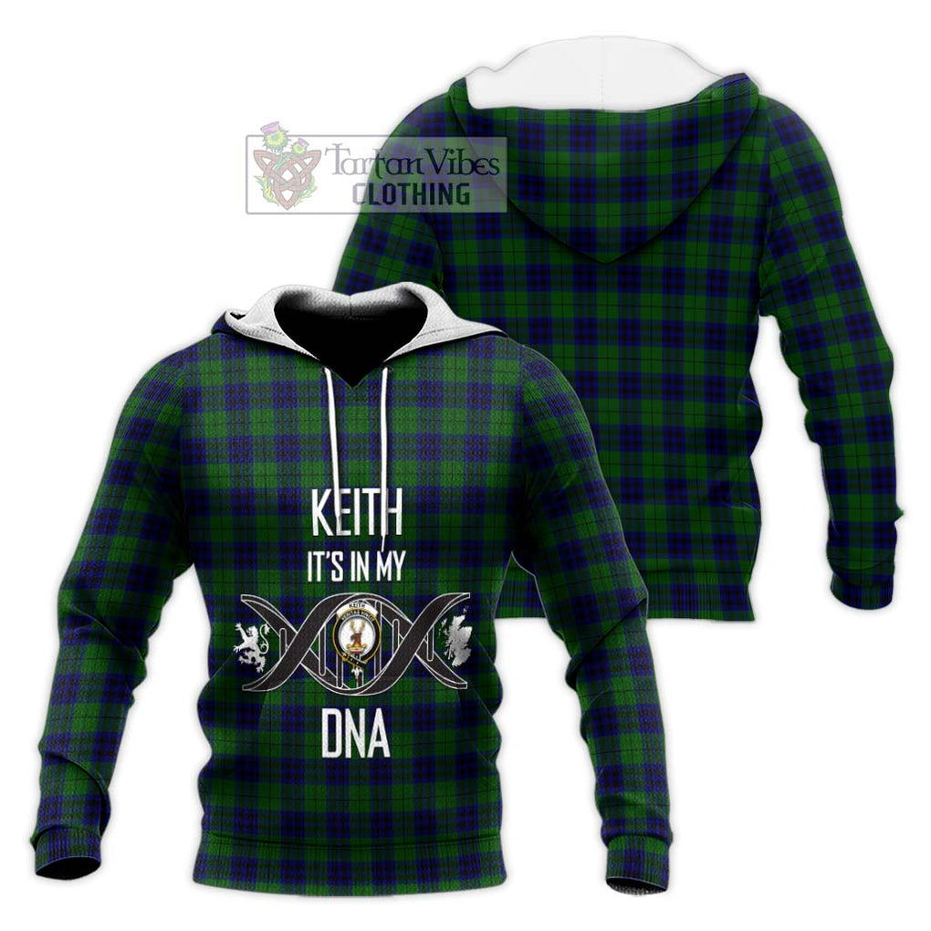 Keith Modern Tartan Knitted Hoodie with Family Crest DNA In Me Style Unisex Knitted Pullover Hoodie - Tartanvibesclothing Shop