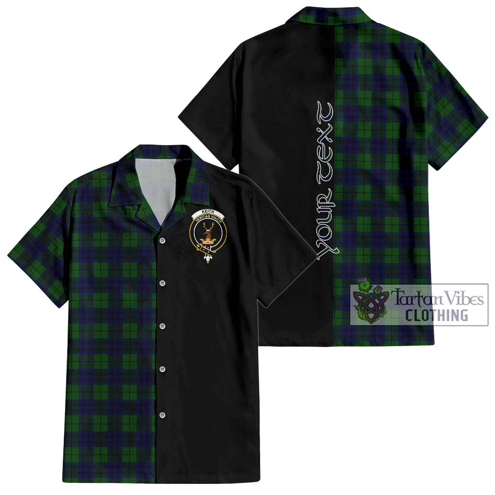 Keith Modern Tartan Short Sleeve Button Shirt with Family Crest and Half Of Me Style Kid - Tartanvibesclothing Shop