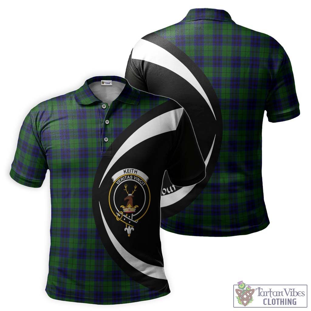 Keith Modern Tartan Men's Polo Shirt with Family Crest Circle Style Kid - Tartan Vibes Clothing