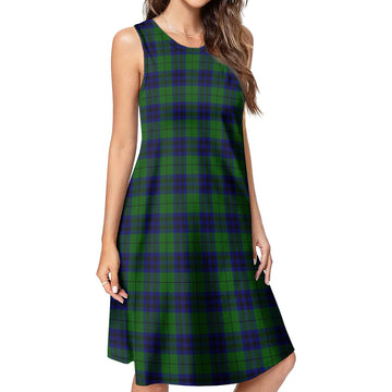 Keith Modern Tartan Womens Casual Dresses