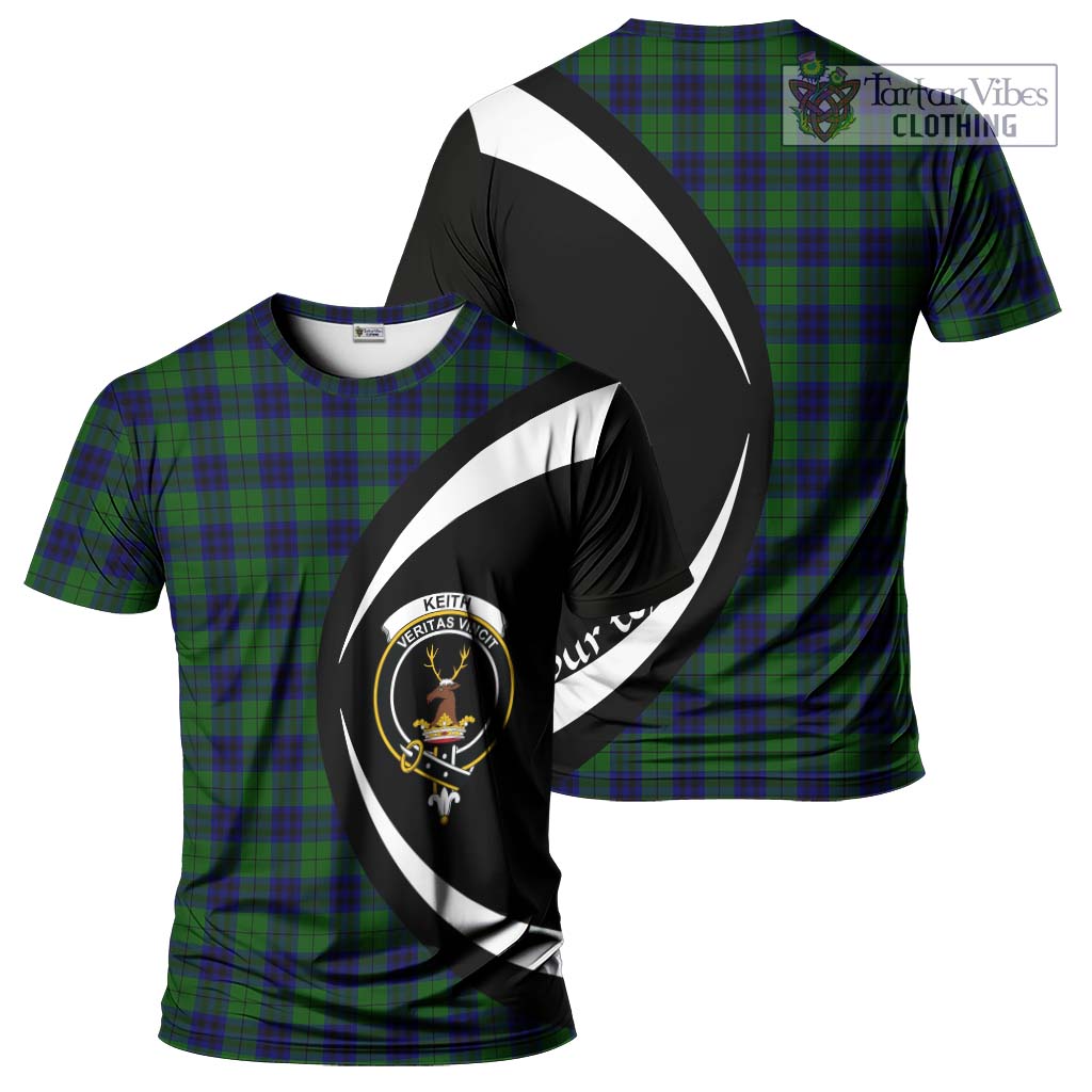 Tartan Vibes Clothing Keith Modern Tartan T-Shirt with Family Crest Circle Style