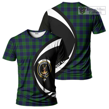 Keith Modern Tartan T-Shirt with Family Crest Circle Style