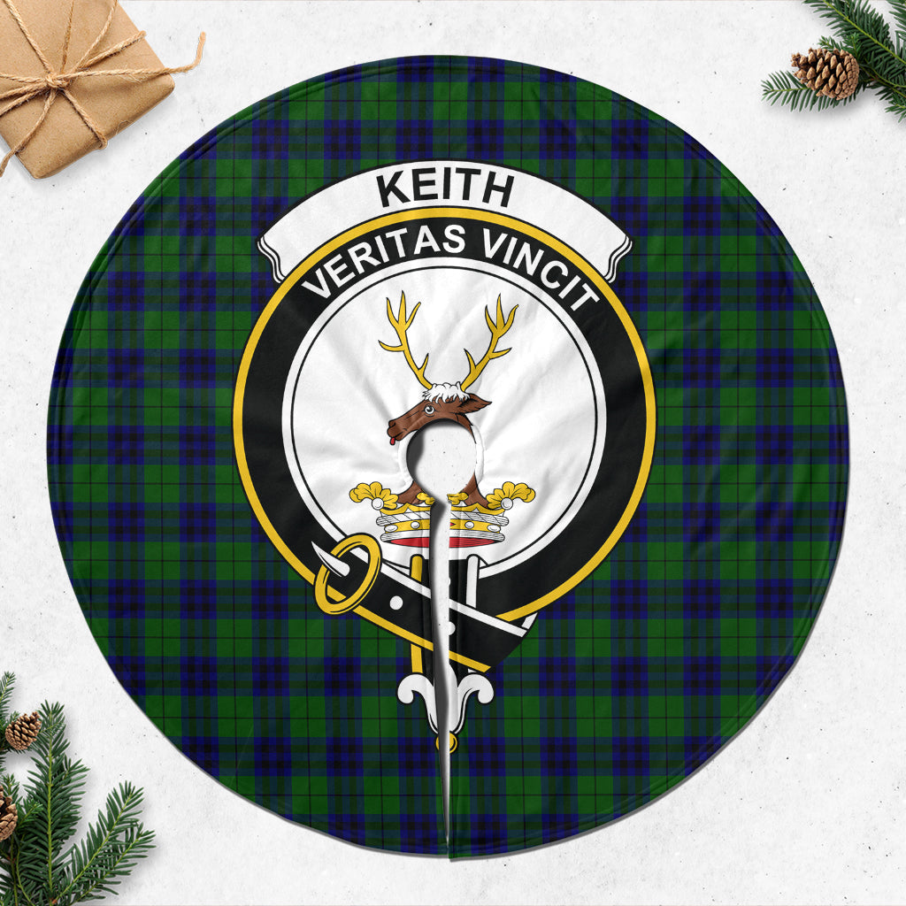 Keith Modern Tartan Christmas Tree Skirt with Family Crest - Tartanvibesclothing