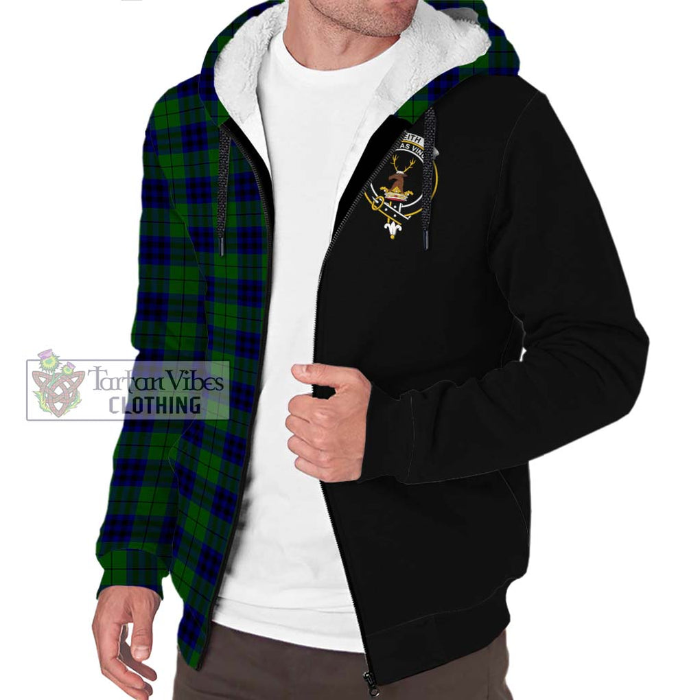 Keith Modern Tartan Sherpa Hoodie with Family Crest and Half Of Me Style Unisex S - Tartanvibesclothing Shop