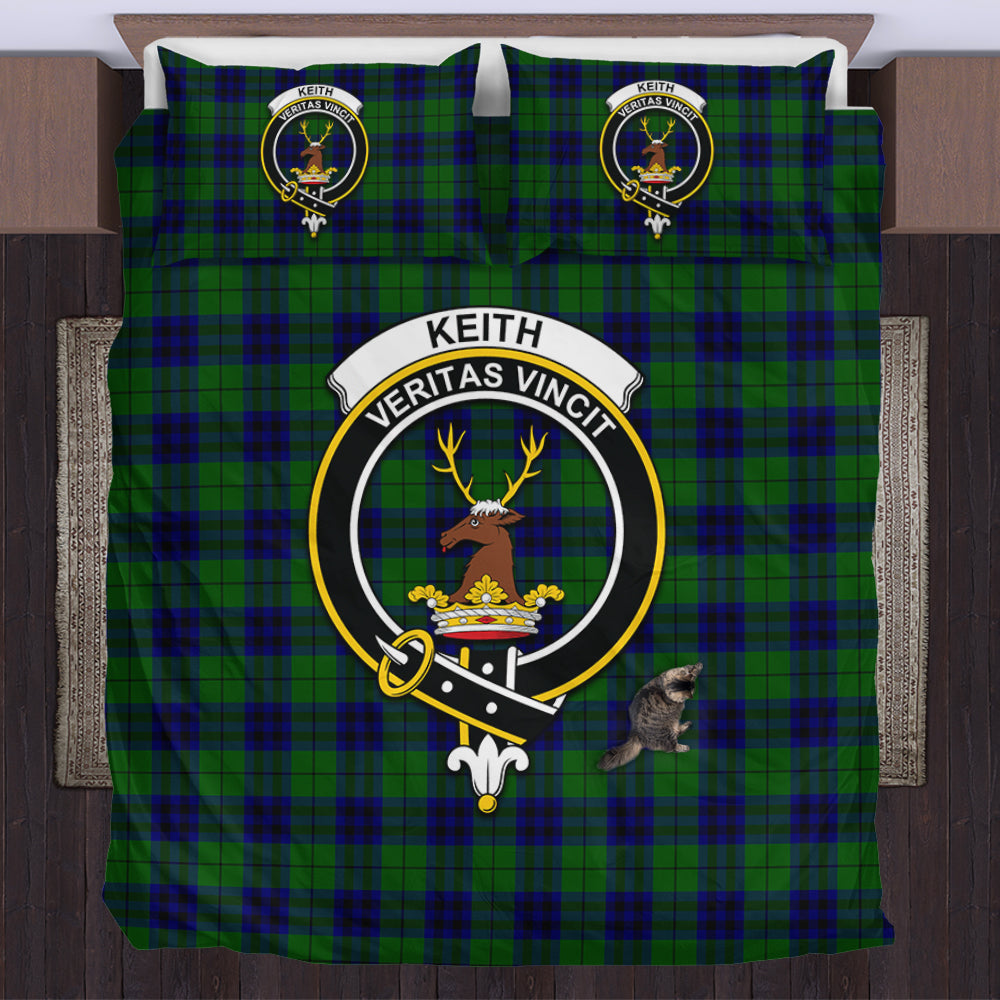 Keith Modern Tartan Bedding Set with Family Crest US Bedding Set - Tartan Vibes Clothing