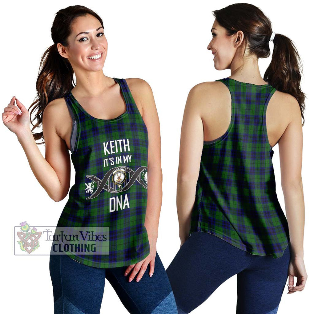 Keith Modern Tartan Women's Racerback Tanks with Family Crest DNA In Me Style 4XL - Tartanvibesclothing Shop