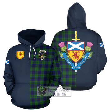 Keith Modern Tartan Hoodie Alba with Scottish Lion Royal Arm Half Style