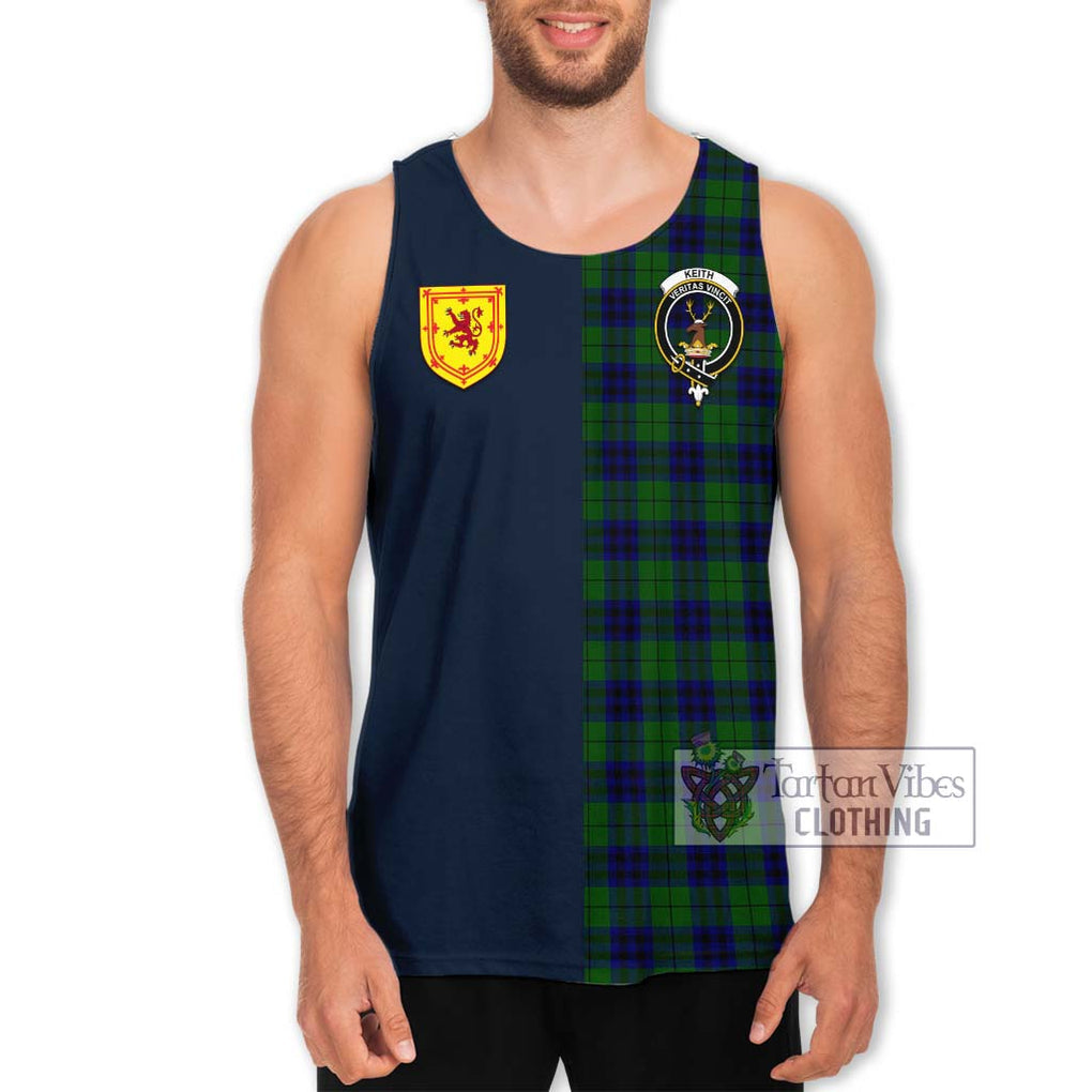 Tartan Vibes Clothing Keith Modern Tartan Men's Tank Top with Scottish Lion Royal Arm Half Style