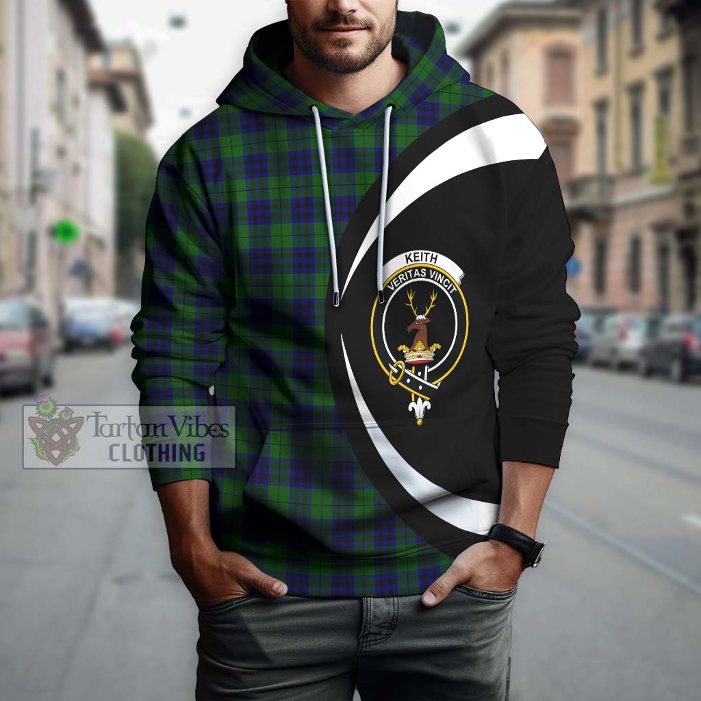 Tartan Vibes Clothing Keith Modern Tartan Hoodie with Family Crest Circle Style