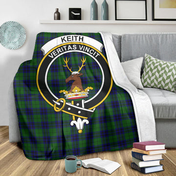 Keith Modern Tartan Blanket with Family Crest