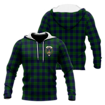 Keith Modern Tartan Knitted Hoodie with Family Crest