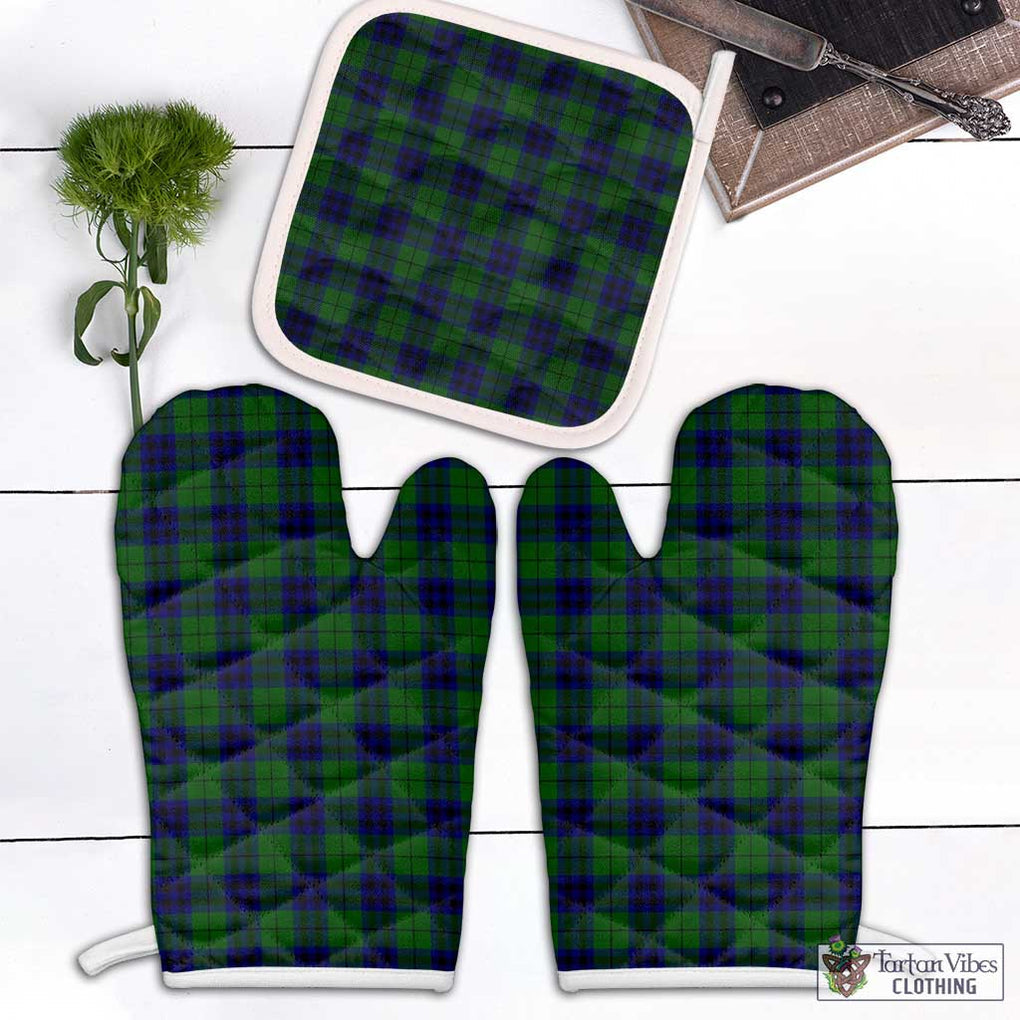 Keith Modern Tartan Combo Oven Mitt & Pot-Holder Combo 1 Oven Mitt & 1 Pot-Holder White - Tartan Vibes Clothing