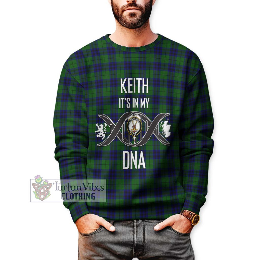 Keith Modern Tartan Sweatshirt with Family Crest DNA In Me Style Unisex - Tartanvibesclothing Shop