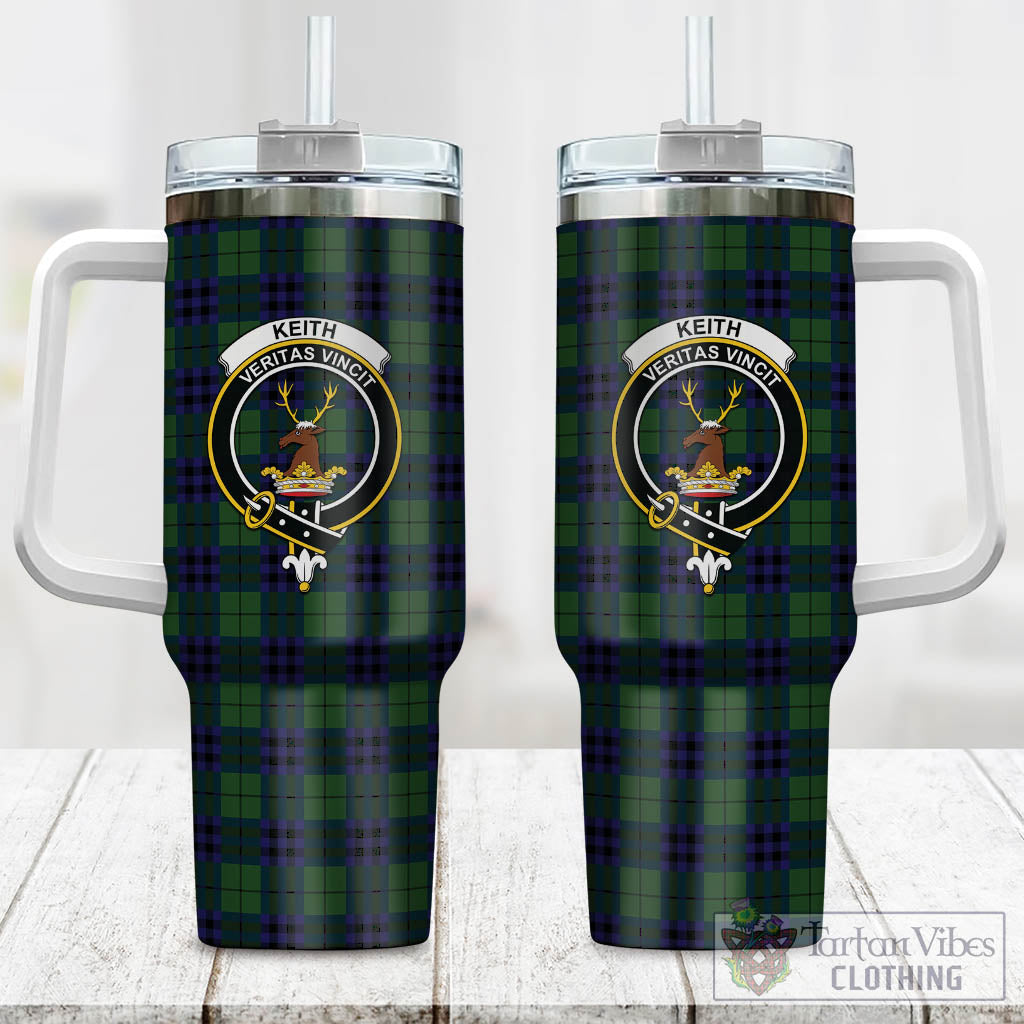 Tartan Vibes Clothing Keith Modern Tartan and Family Crest Tumbler with Handle