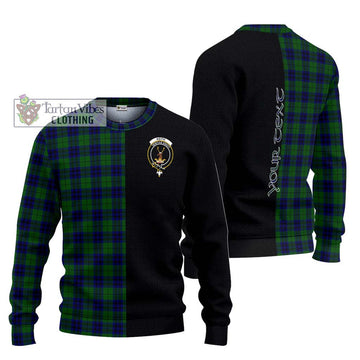 Keith Modern Tartan Ugly Sweater with Family Crest and Half Of Me Style