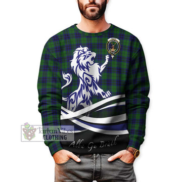 Keith Modern Tartan Sweatshirt with Alba Gu Brath Regal Lion Emblem