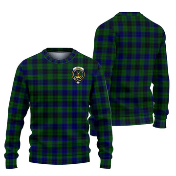 Keith Modern Tartan Ugly Sweater with Family Crest