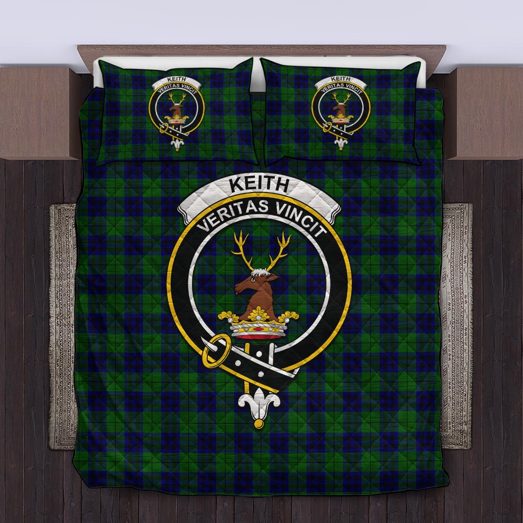 Keith Modern Tartan Quilt Bed Set with Family Crest Twin - Tartan Vibes Clothing