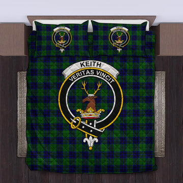 Keith Modern Tartan Quilt Bed Set with Family Crest