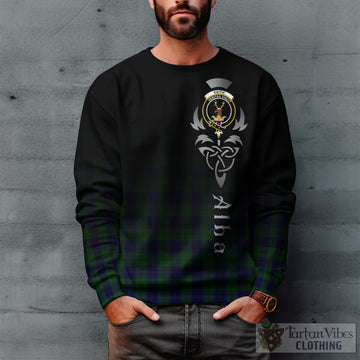 Keith Modern Tartan Sweatshirt Featuring Alba Gu Brath Family Crest Celtic Inspired