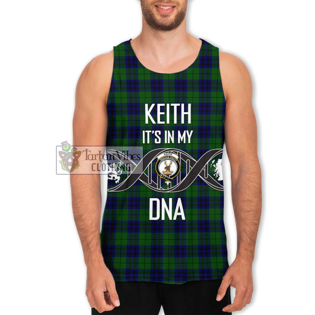 Keith Modern Tartan Men's Tank Top with Family Crest DNA In Me Style Men - Tartanvibesclothing Shop