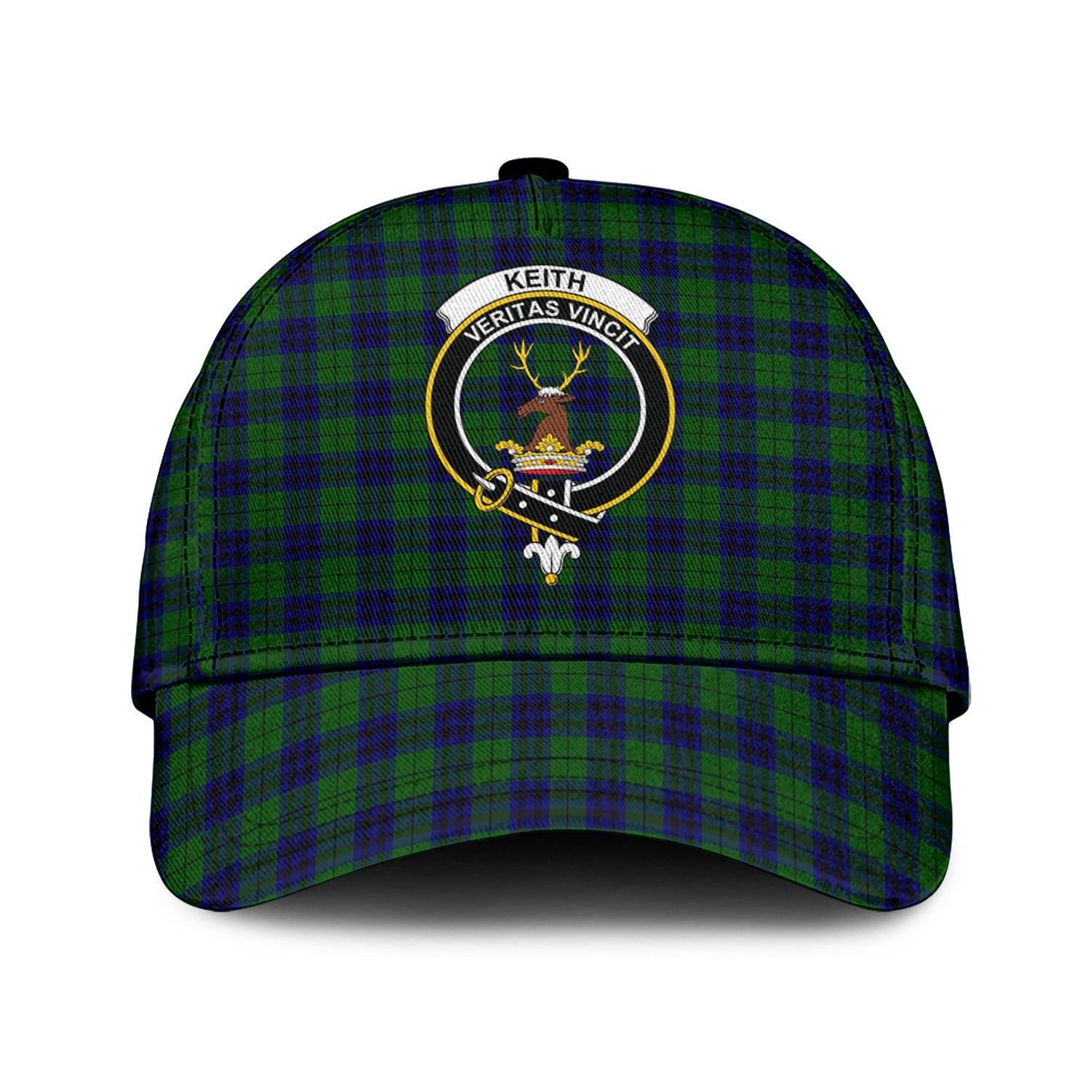 Keith Modern Tartan Classic Cap with Family Crest Classic Cap Universal Fit - Tartan Vibes Clothing