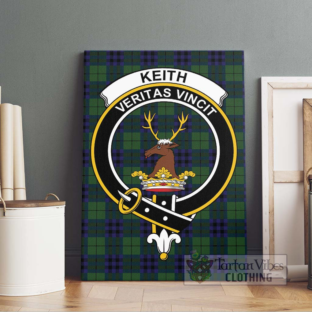 Keith Modern Tartan Canvas Print Wall Art with Family Crest Without Frame - Tartan Vibes Clothing