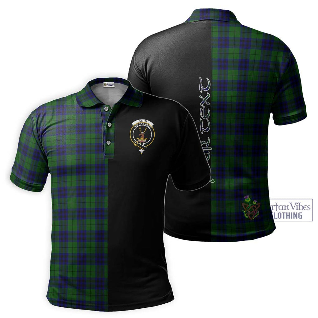 Keith Modern Tartan Polo Shirt with Family Crest and Half Of Me Style Kid - Tartanvibesclothing Shop