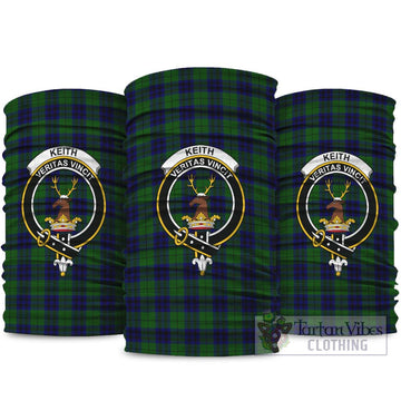 Keith Modern Tartan Neck Gaiters, Tartan Bandanas, Tartan Head Band with Family Crest